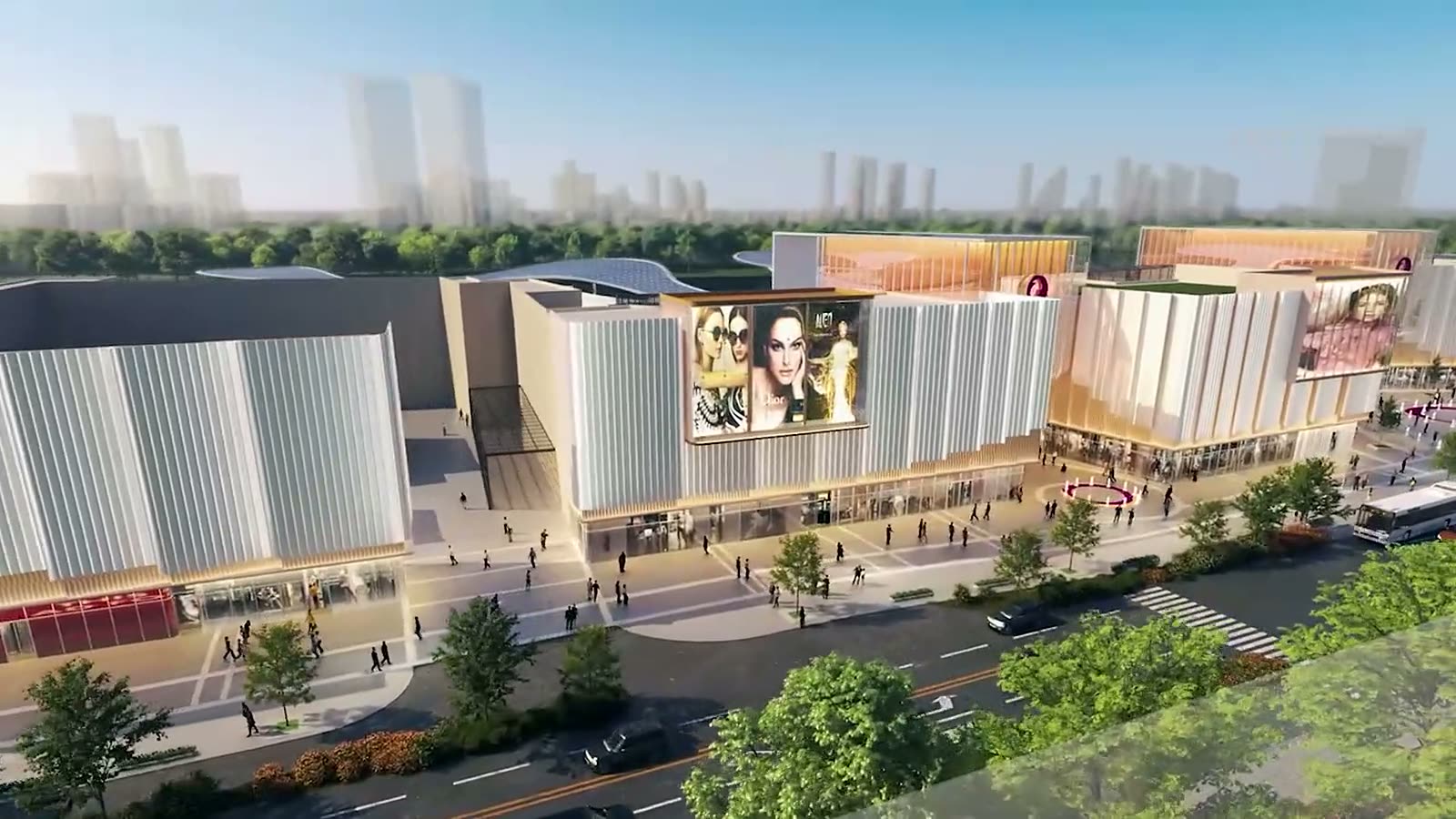 Aerial shot from the Heyi Avenue architectural film for Woods Bagot